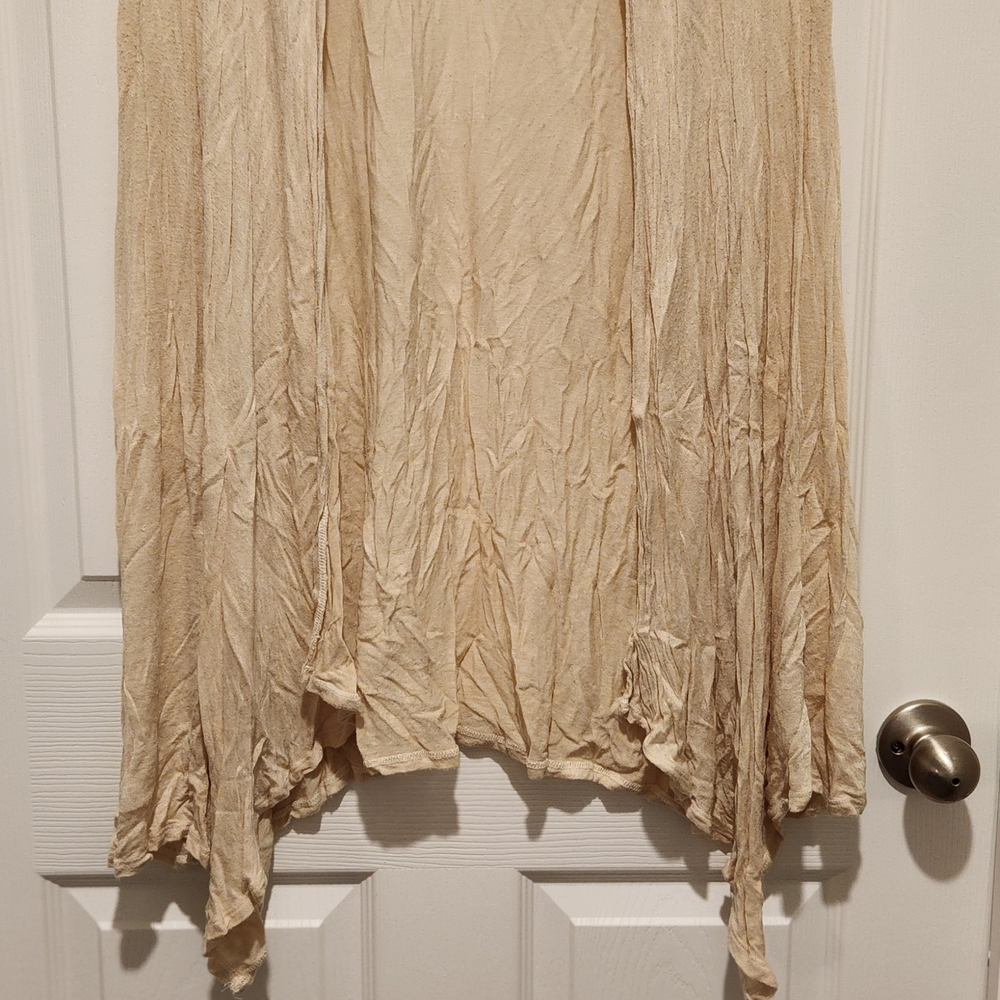 Chic Cream High Low Women's Sleeveless Vest